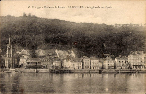 Postcard La Bouille Seine Maritime, general view of the quays