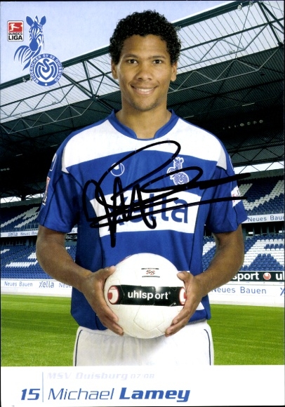 Autogrammkarte Fußballer Michael Lamey, MSV Duisburg, Autogramm