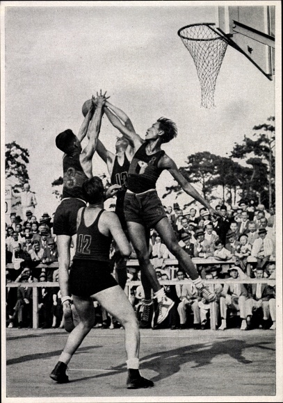 Collection picture Olympia 1936, basketball game Philippines against Morocco