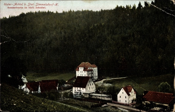 Ak Unterachtel Simmelsdorf Mittelfranken, Sommerfrische im idyllischen Achtertal