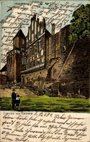 Ak Toruń Thorn Westpreußen, altes Schloss