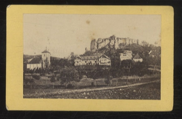 CdV Foto Streitberg Wiesenttal Fränkische Schweiz, Blick auf die Burgruine