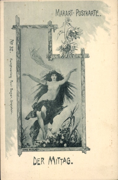 Artist Postcard Makart, Hans, The Noon
