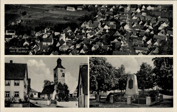 Ak Machtolsheim Laichingen in Württemberg, Fliegeraufnahme