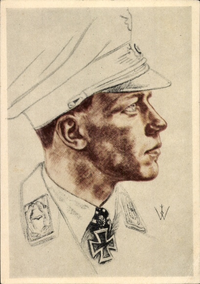 Kunstenaar Ak Willrich, majoor Wick, commodore van een gevechtseskader, VDA E 11, Luftwaffe II