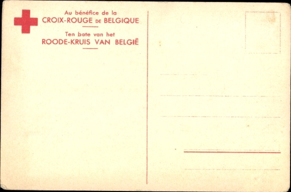 Artist Postcard Belgian Red Cross, Real Juniors are generous, Children at the Market