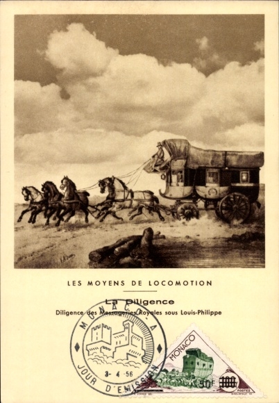 Postcard Dijon Côte d'Or, carriage with four horses, in front of it a lying man