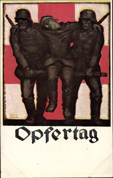Artist PC Klein, Richard, day of sacrifice 1917, Bayer. National Committee of the Red Cross