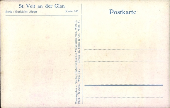 Postcard Sankt Veit an der Glan Carinthia, square with fountain