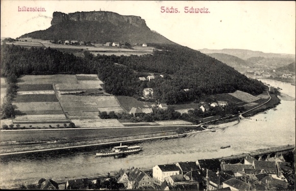 Ak Bad Schandau an der Elbe, Lilienstein, Panorama