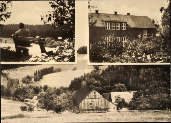 Postcard Kottengrün Werda in the Vogtland, Bible and convalescent home