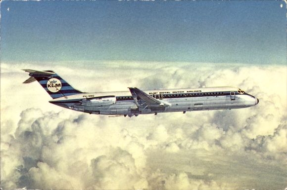 Postcard passenger aircraft, DC-9-30, KLM