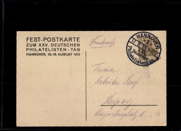 Postwaardestuk Ak PP 23 C30 03, 25e Duitse Filatelistendag 1913