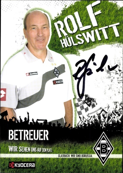 Autogrammkarte Betreuer Rolf Hülswitt, Borussia Mönchengladbach, Autogramm