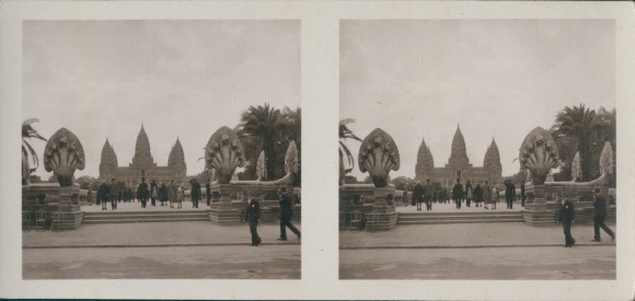 Stereo Photo Temple d&#39;Angkor-Vat, Exposition Coloniale Paris 1931