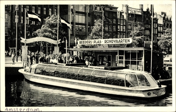 KP Amsterdam Holandia Północna Holandia, Reederij Plas, Damrak, Panoramaboot