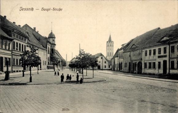 Ak Jeßnitz Jessnitz in Anhalt, hoofdstraat