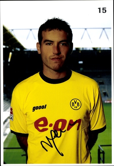 Autograph card footballer Niclas Jensen, BVB 09, Borrussia Dortmund, autograph