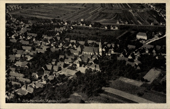 Ak Schutterwald in Baden Württemberg, Luftaufnahme