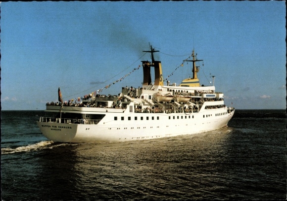 Ak Seebadesschiff wapen van Hamburg, HADAG