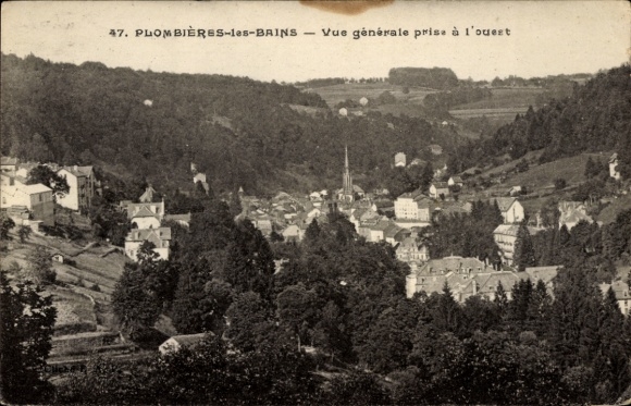 CPA Plombières les Bains Lorraine Vosges, vue générale