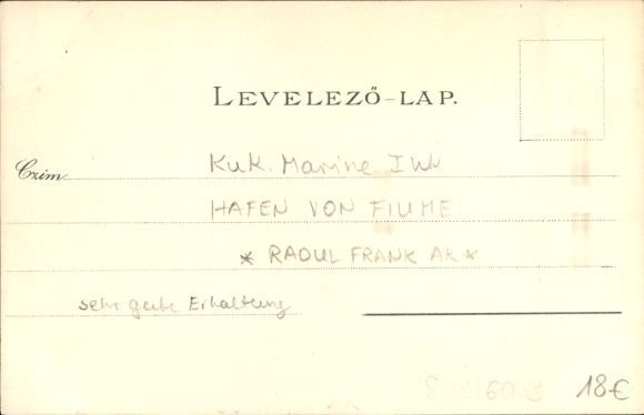 Artist Postcard Raoul Frank, Rijeka Fiume Croatia, harbor, Adriatic Palace, steamship