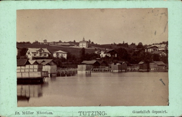 CdV Tutzing on Lake Starnberg Upper Bavaria, partial view