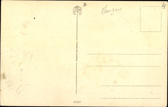 Artist Postcard Mauzan, congratulations Mother's Day, boy with bouquet of flowers and horseshoe
