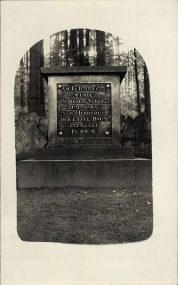 Foto Ak Herrnhut in der Oberlausitz Sachsen, Ehrenmal