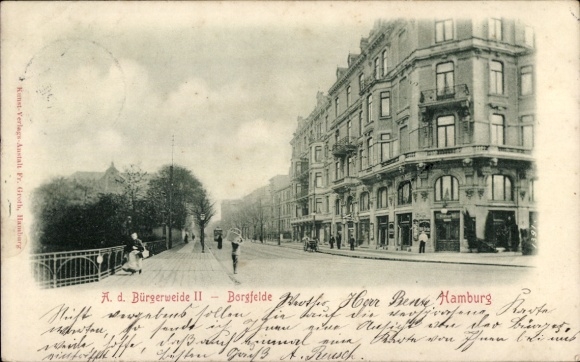 Ansichtkaart Hamburg Mitte Borgfelde, Bürgerweide