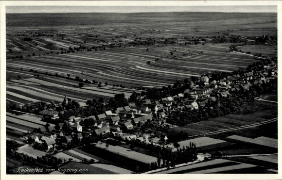 Postcard Freckenfeld in the Saarpfalz, aerial photograph