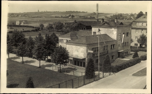 Postcard Glauchau in Saxony, sports park