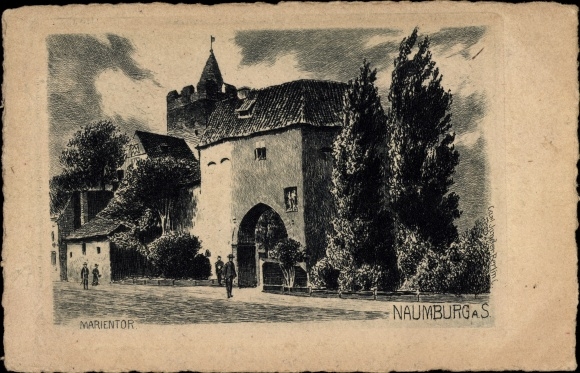 Künstler Ak Jander, Carl, Naumburg an der Saale, Marientor