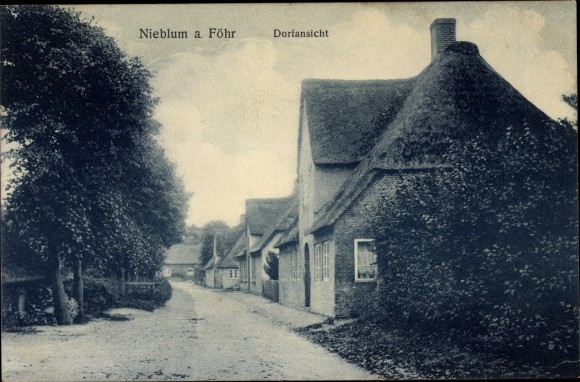 Ak Nieblum Insel Föhr in Nordfriesland, Dorfansicht