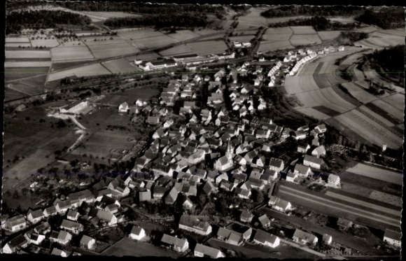 Postcard Althengstett in the Black Forest Württemberg, aerial photograph