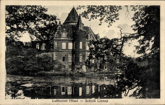 Postcard Hösel Ratingen North Rhine Westphalia, Linnep Castle