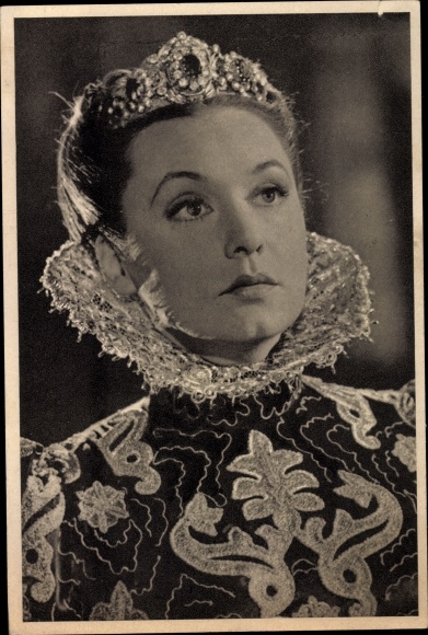 Postcard film scene The heart of the queen, Maria Stuart, UFA, the illustrated sheet, Frankf. illustrated