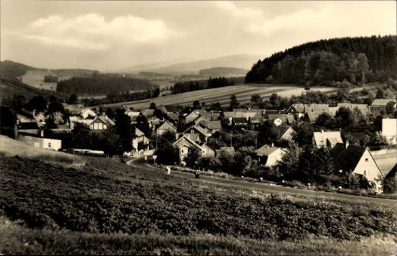 4 alte Ansichtskarten Engelsbach Leinatal Thüringen, diverse Ansichten