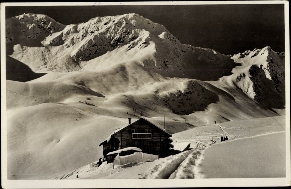 PC Hirschegg Mittelberg Kleinwalsertal Vorarlberg, Schwarzwasserhütte, Grünhorn, Winter