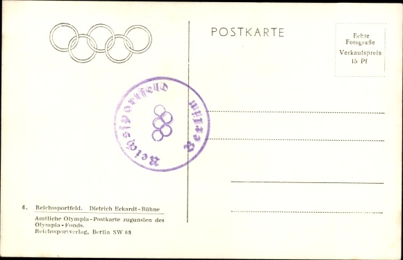 PC Berlin Charlottenburg Westend, Reichssportfeld, Dietrich Eckardt stage, grandstand