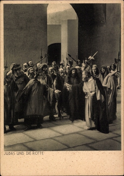 PC Passion Play Oberammergau 1930, No. 42, Judas and the Pack
