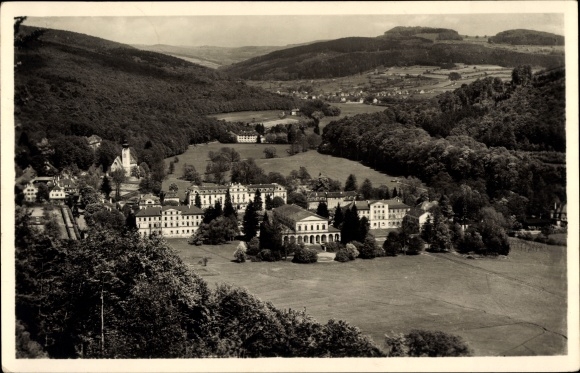 Postcard Bad Brückenau in the Sinntal Lower Franconia, panorama