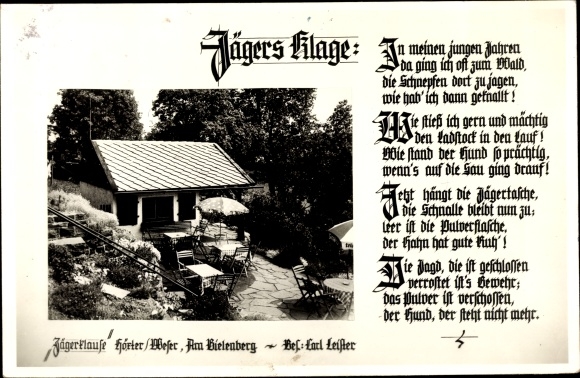 Postcard Trendelburg in Northern Hesse, Jägerklause, Am Bielenberg
