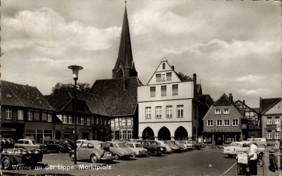 PC Werne an der Lippe Westphalia, market square