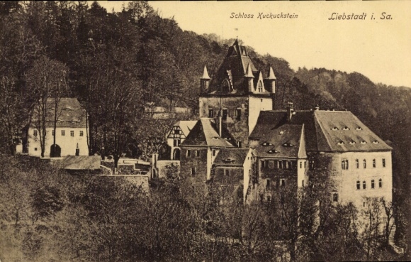 Postcard Liebstadt in the Ore Mountains, Kuckuckstein Castle