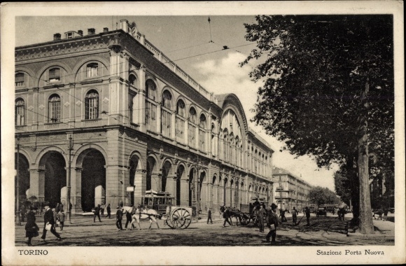 Postcard Turin Turin Piedmont, Porta Nuova station