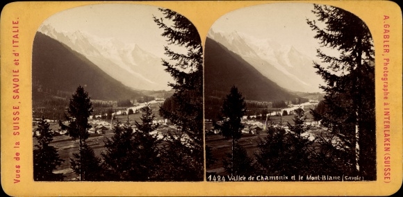 Stereo Photo Chamonix Mont Blanc Haute Savoie, Chamonix Valley, Panorama