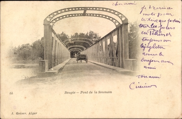 Ak Bougie Algerien, Pont de la Soumam, Karren