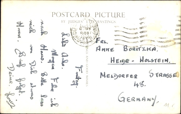 Postcard Anglesey Wales, Llanfair PG Station, Judges 19290