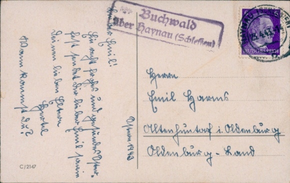 KP krajowa Buchwald nad Haynau (Śląsk), na pocztówce